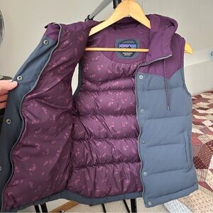 Patagonia Down Bivy Hooded Puffer Vest Women’s Medium